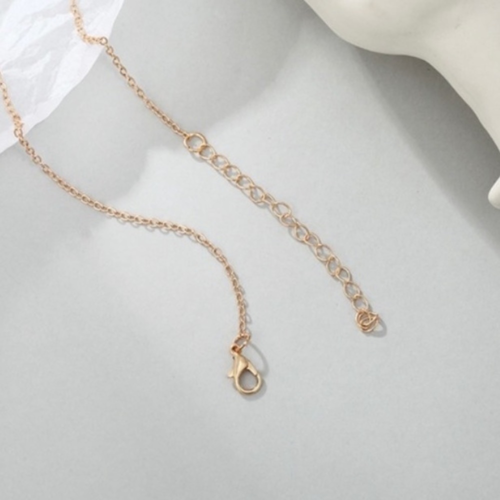 Gold Geometric Necklace - Picture 3 of 4